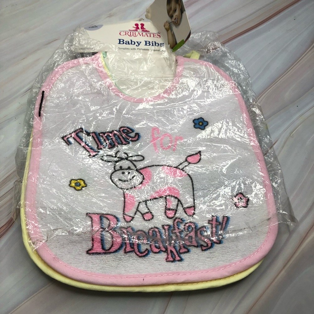 3 piece baby bib set ( unisex)
